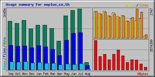 Usage summary for weplus.co.th
